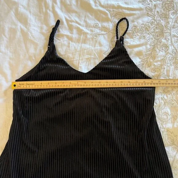 Wild Fable Large Slip Dress Velvet Lace Black Gothic Dark Boho Strappy - Picture 5 of 9